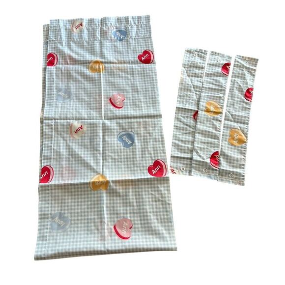 Vintage Hollander Raggedy Ann & Andy Curtains Lot of 3 Candy Hearts Nursery - Picture 4 of 5